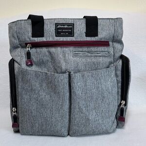 Eddie Bauer First Adventure Diaper Bag Tote Baby Gray
